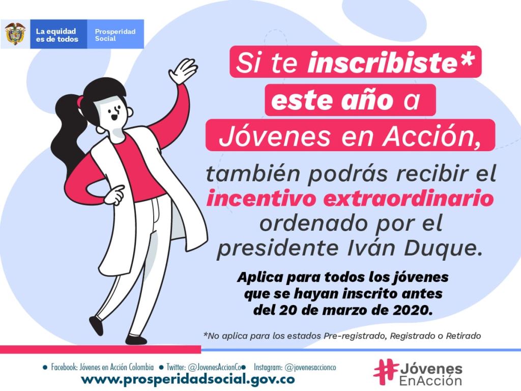 Entregarán incentivos de – Jóvenes en Acción