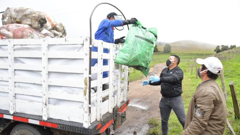 800 kilogramos de envases  agroquímicos se recolectaron en zona rural de Tunja