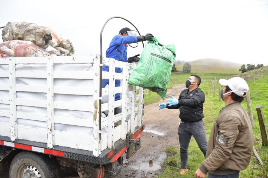 800 kilogramos de envases  agroquímicos se recolectaron en zona rural de Tunja