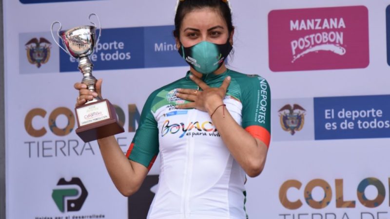 Lorena Colmenares, primera líder de la Vuelta a Colombia Femenina