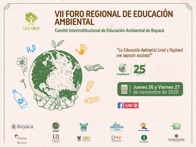 Gobernación de Boyacá, Corpoboyacá y Secretaría de Educación invitan al VII Foro Regional de Educación Ambiental