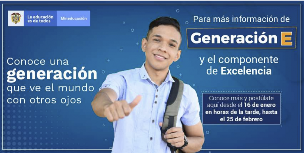 El Ministerio de Educación informa que continúa el proceso para acceder al Programa Generación E en el 2021