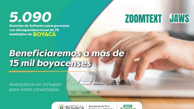 Inicia entrega de 5.090 licencias de Software para personas con discapacidad visual en Boyacá