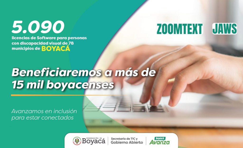 Inicia entrega de 5.090 licencias de Software para personas con discapacidad visual en Boyacá