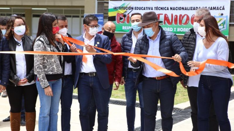Gobernador y Presidente de Colombia inauguraron la Institución Educativa Técnica Nacionalizada de Samacá
