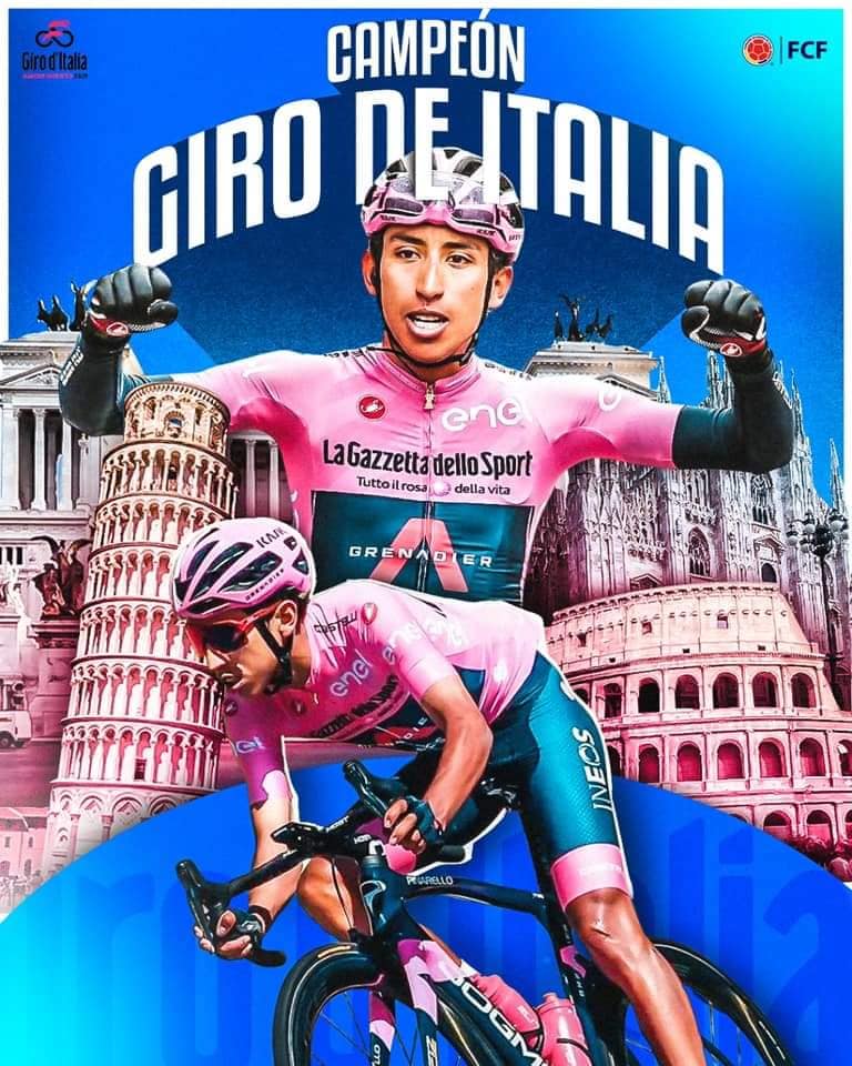¡Egan Bernal, Campeón  Giro de Italia  2021!