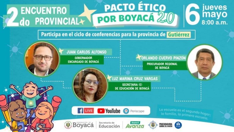 Continúa su recorrido virtual, el Pacto Ético por Boyacá 2.0