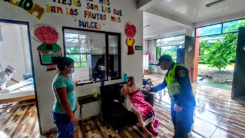 Policía visitó hogar geriátrico en San Pablo de Borbur