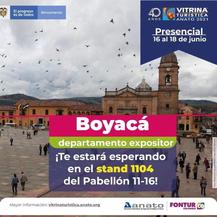 Boyacá está lista para la versión 40 de la Vitrina Turística de Anato