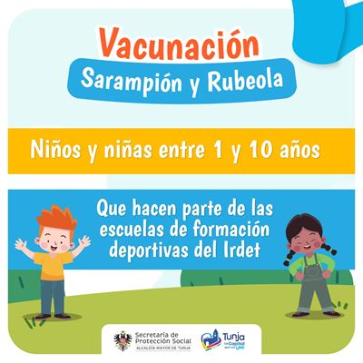 Integrantes de las escuelas del Irdet, ¡A vacunarse contra el Sarampión y Rubeola!