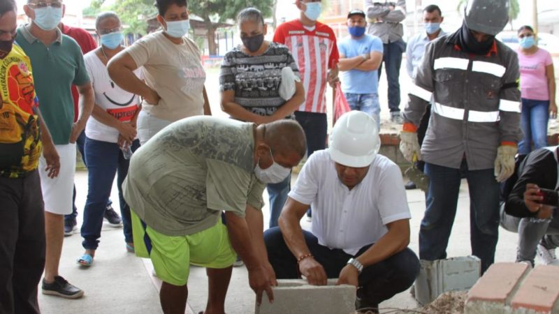 Inician obras de remodelación del parque de la cultura en Malambo