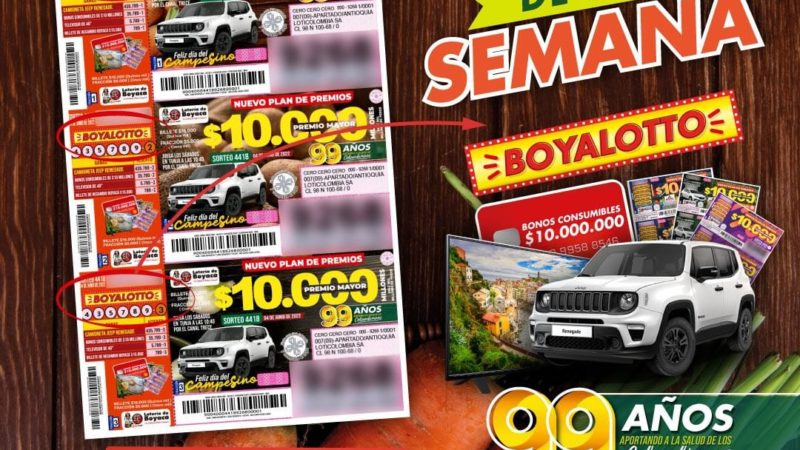 El billete de la semana de la Lotería de Boyacá hace homenaje a los campesinos