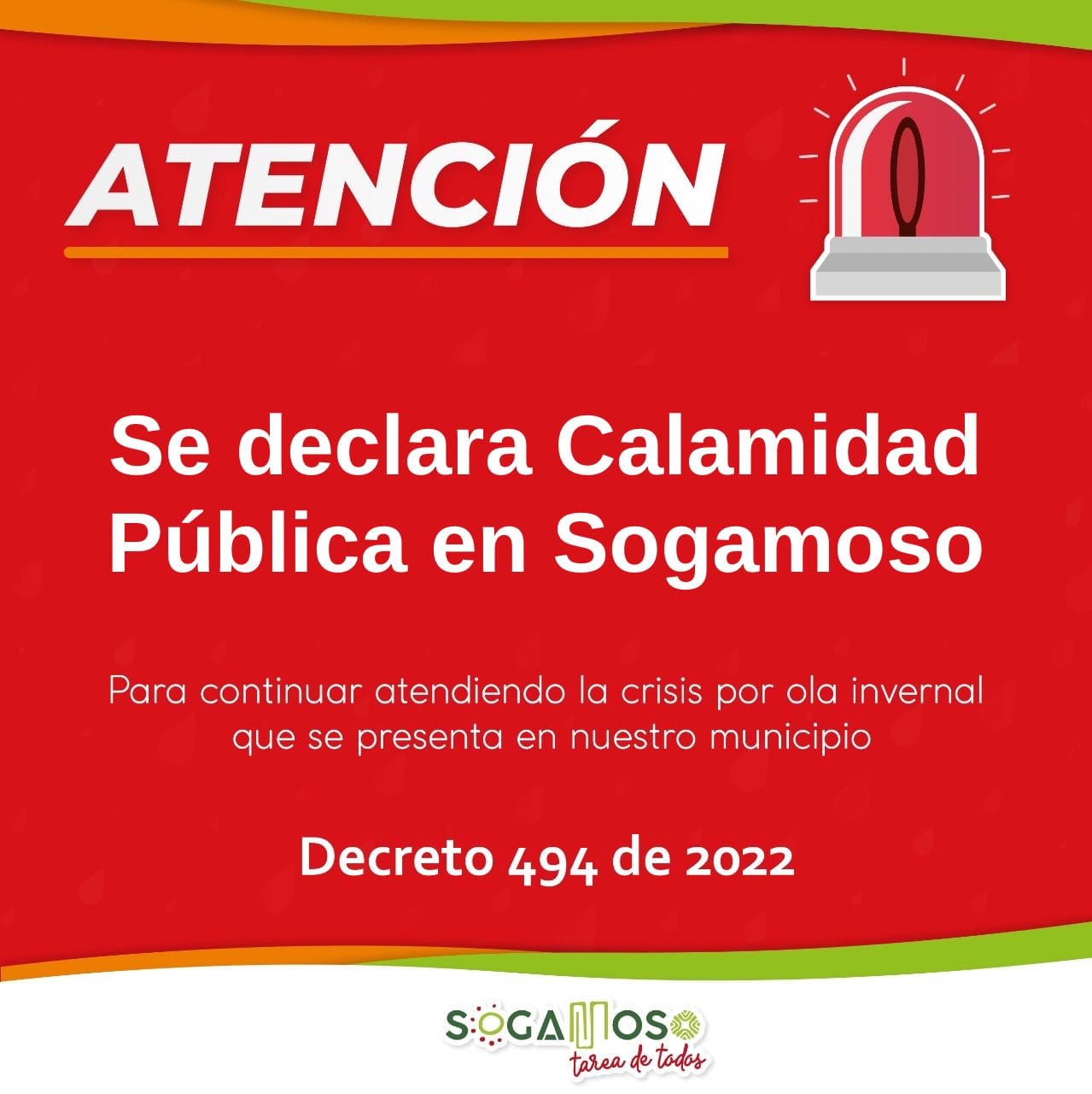 Por intensas lluvias en Sogamoso, alcaldía declara “Calamidad Pública y Urgencia Manifiesta”